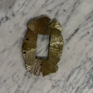 Anthropologie Gold Leaf Design Light Switch Cover